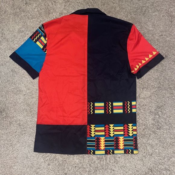 Fashion Nova Mens Luxury Colorblock Button Up Shirt Size Small - Picture 5 of 5